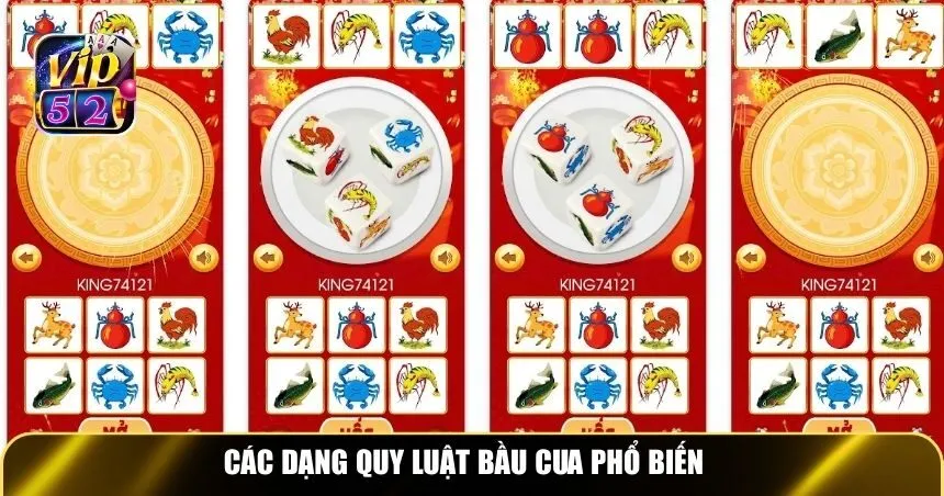 Các dạng quy luật bầu cua phổ biến