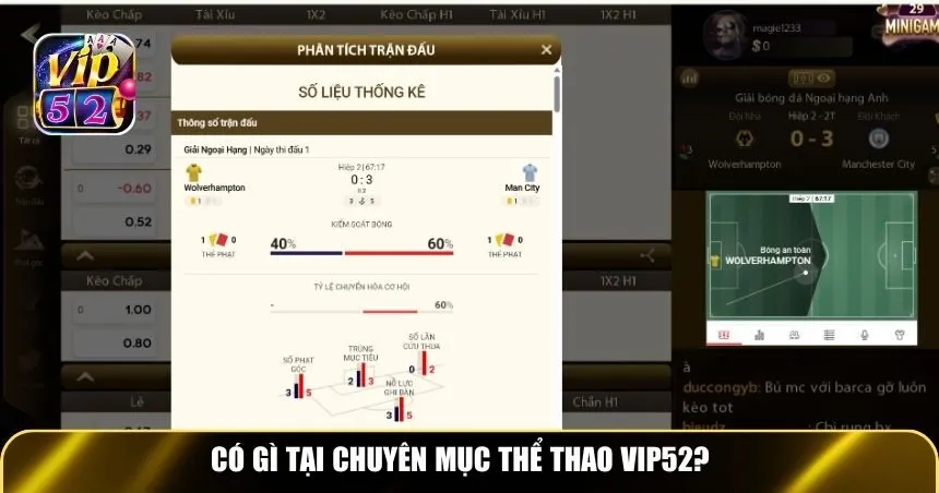 Có gì tại chuyên mục thể thao Vip52?