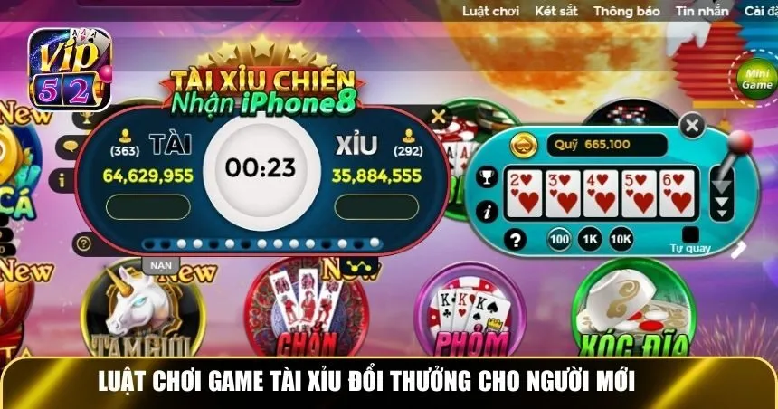 Luật chơi game Tài Xỉu đổi thưởng cho người mới